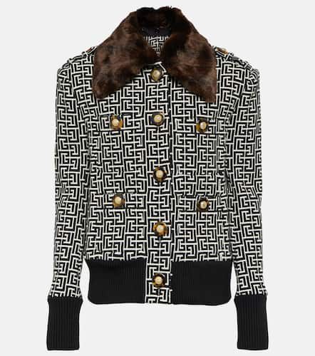 Veste Monogram en laine mélangée - Balmain - Modalova