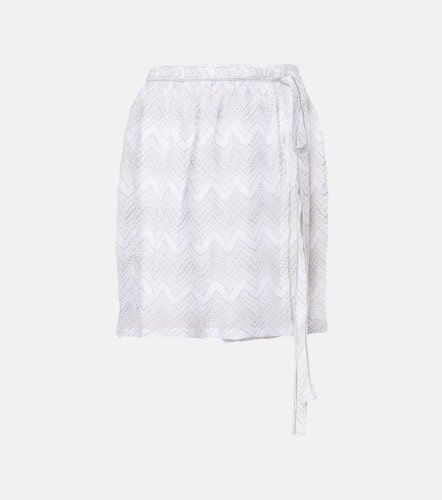 Jupe portefeuille en lamé à motif zigzag - Missoni - Modalova