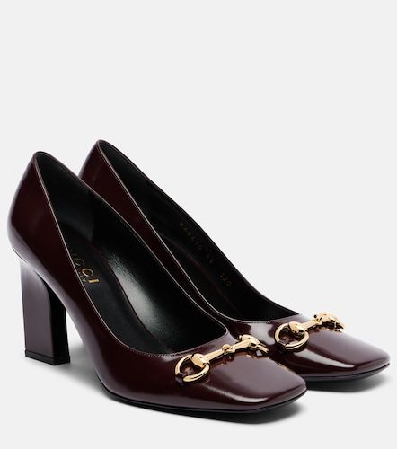 Escarpins Signora 85 Horsebit en cuir - Gucci - Modalova