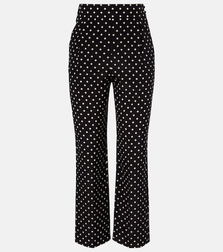 Pantalon droit en soie à pois - Valentino Garavani - Modalova