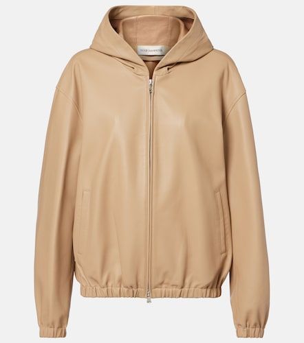 Sweat-shirt à capuche Leo en cuir - Nour Hammour - Modalova