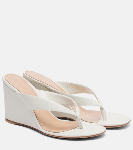 Mules compensées en cuir - Gianvito Rossi - Modalova