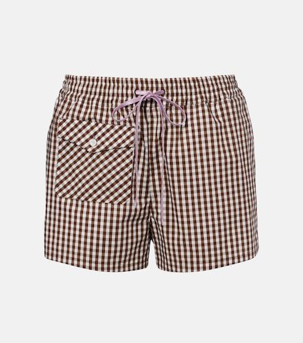 Short en coton à carreaux vichy - Valentino Garavani - Modalova