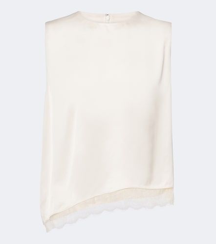 Top asymétrique en satin à dentelle - Vince - Modalova