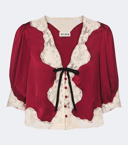 Blouse Ursula en satin à dentelle - Rixo - Modalova