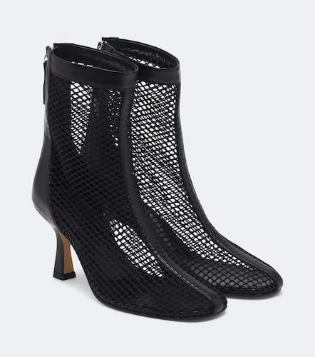 Bottines Fira en résille et cuir - Souliers Martinez - Modalova