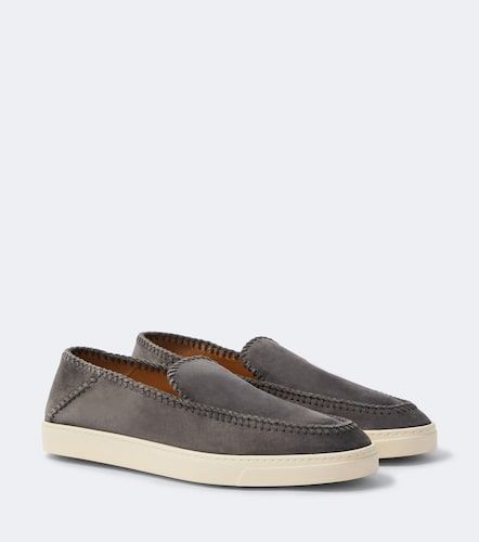 Mocassins Galleria 3 en daim - Giorgio Armani - Modalova