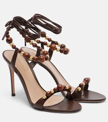 Sandales Pandawa en cuir à perles - Gianvito Rossi - Modalova