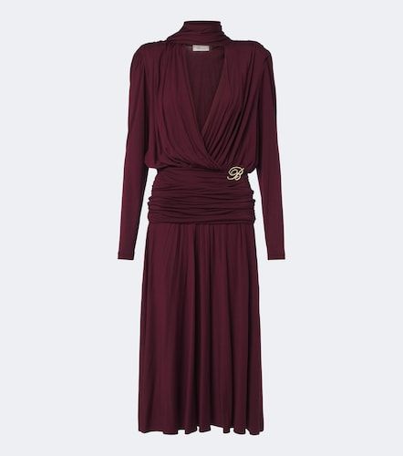 Robe midi à col lavallière - Blumarine - Modalova