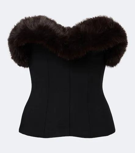 Top bustier en laine mélangée - David Koma - Modalova