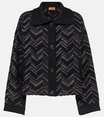 Cardigan Zigzag en lamé et bouclé - Missoni - Modalova