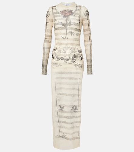 Robe longue Trompe l’œil en résille - Jean Paul Gaultier - Modalova