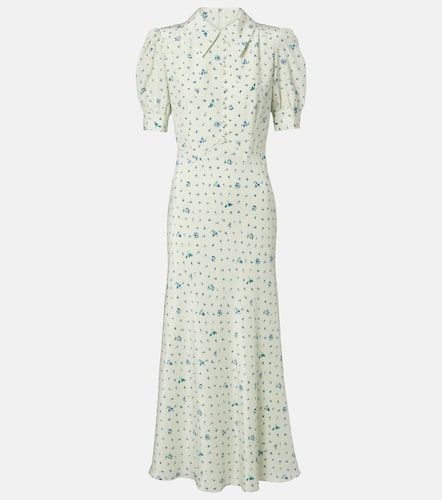 Robe en soie à fleurs - Alessandra Rich - Modalova