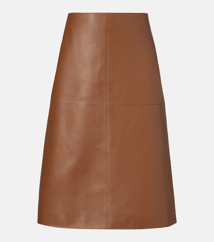 Joseph Jupe midi Niven en cuir - Joseph - Modalova