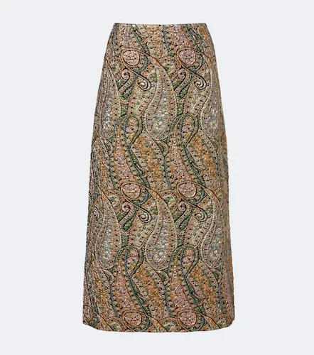 Jupe midi à motif cachemire - Dries Van Noten - Modalova