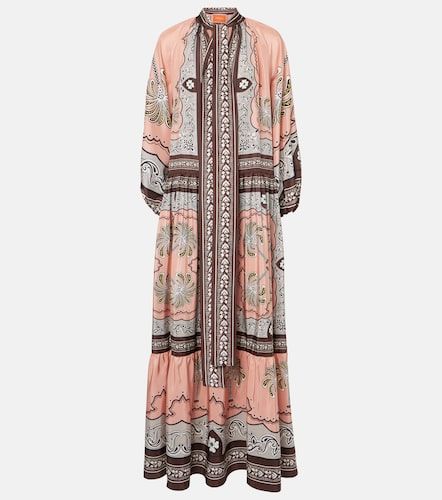 Robe longue Athena imprimée en soie - La DoubleJ - Modalova