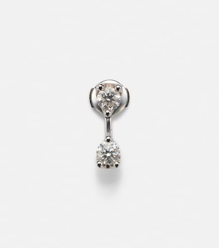 Boucle d'oreille unique en or blanc 18 Kt et diamants - Anita Ko - Modalova