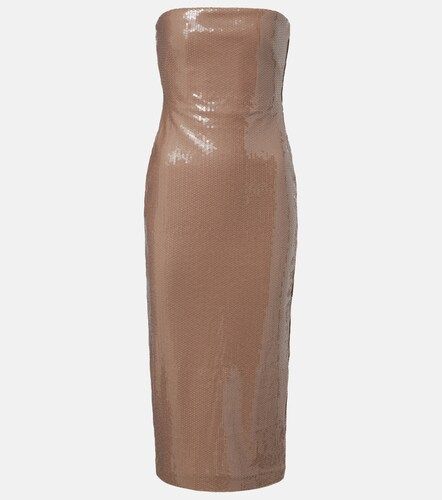Robe midi bustier à sequins - Alex Perry - Modalova