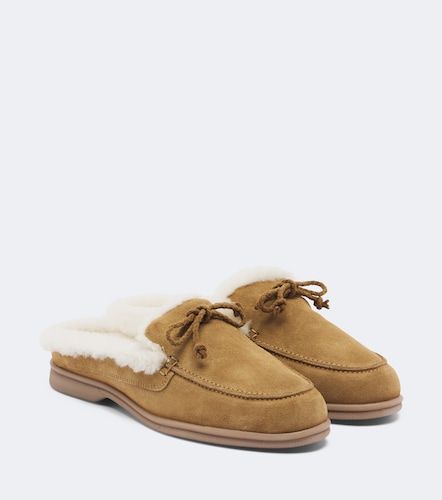 Mules en daim et shearling - Yves Salomon - Modalova