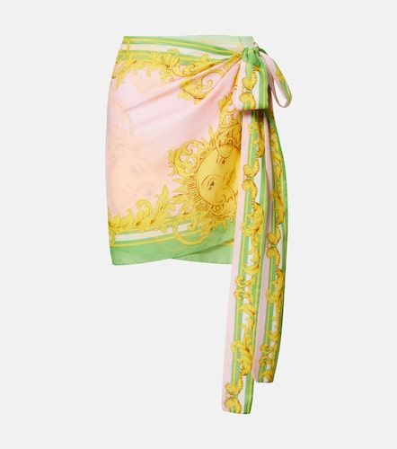 Paréo imprimé en coton et soie - Versace - Modalova