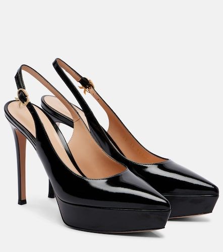 Escarpins Dasha à plateau en cuir verni - Gianvito Rossi - Modalova