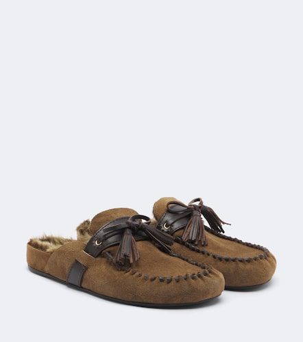 Mules Malvin en daim et shearling - Isabel Marant - Modalova