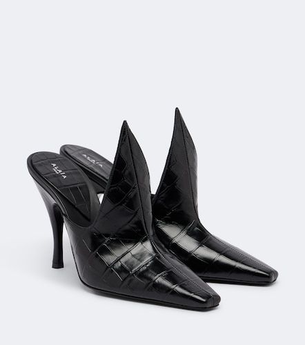 Alaïa Mules Court en cuir embossé - Alaia - Modalova