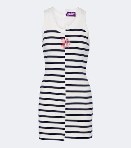 Robe en coton mélangé à rayures - Jean Paul Gaultier - Modalova