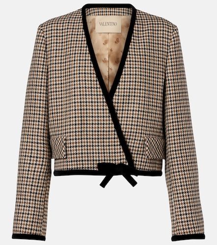 Veste en laine vierge à carreaux - Valentino Garavani - Modalova