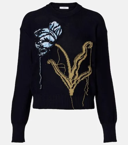 Pull intarsia en laine et coton - Erdem - Modalova