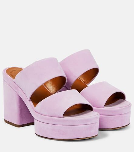 Mules Odina à plateau en daim - Chloé - Modalova