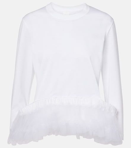 Top en coton et tulle - Noir Kei Ninomiya - Modalova