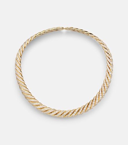 Choker Sculpted Cable Flex en or 18 ct (750/1000) et diamants - David Yurman - Modalova