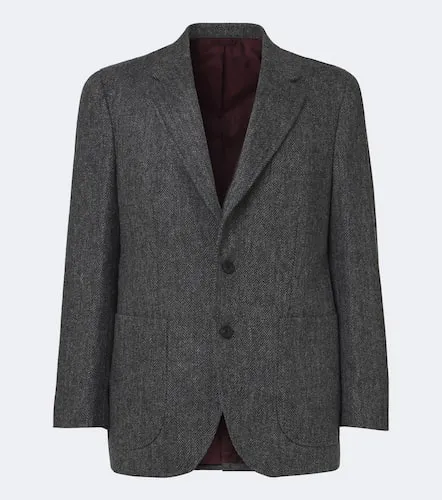 Blazer en laine vierge à chevrons - Rubinacci - Modalova