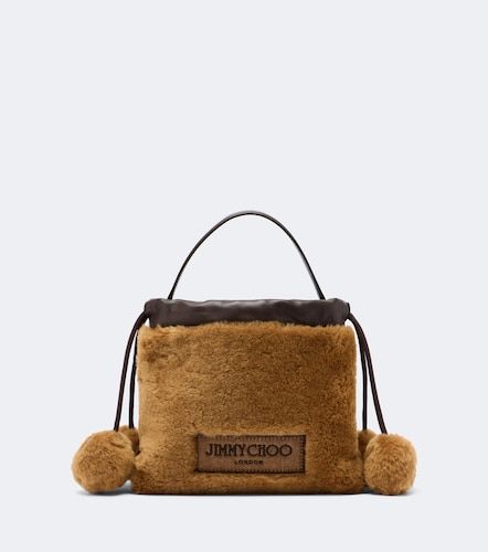 Sac à main Drawstring Mini en shearling - Jimmy Choo - Modalova