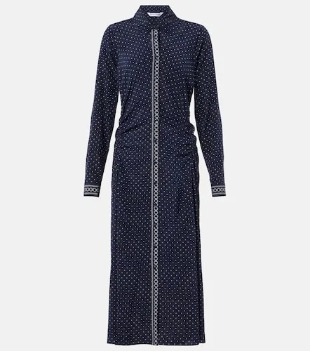 Robe chemise Lex en soie mélangée à pois - Veronica Beard - Modalova