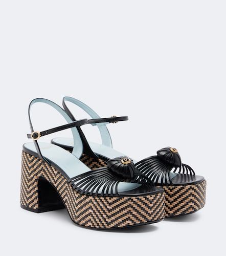 Sandales à plateau Cœur Royal en cuir - Valentino Garavani - Modalova