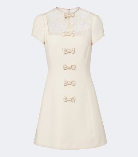 Robe en Crêpe Couture en laine et soie à dentelle - Valentino Garavani - Modalova