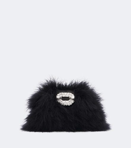 Pochette Camelia en plumes à ornements - Amina Muaddi - Modalova
