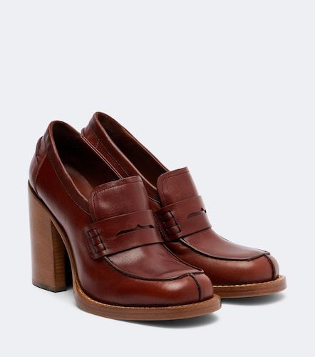 Mocassins à talons en cuir - Dries Van Noten - Modalova