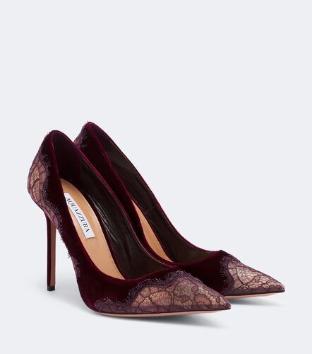 Escarpins Meadow en velours à dentelle - Aquazzura - Modalova