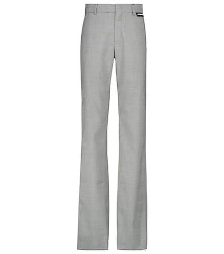 Pantalon à taille haute à carreaux en laine extensible - Vetements - Modalova