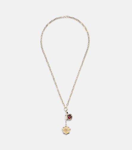 Collier Vivacity and Internal Compass en or 18 ct, diamants et grenat - FoundRae - Modalova