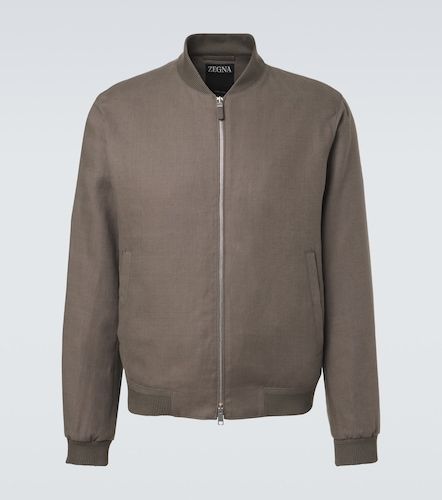 Zegna Veste bomber en lin - Zegna - Modalova