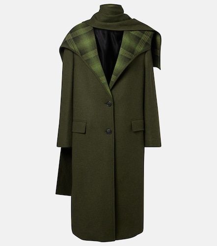 Manteau en laine mélangée à écharpe - The Attico - Modalova