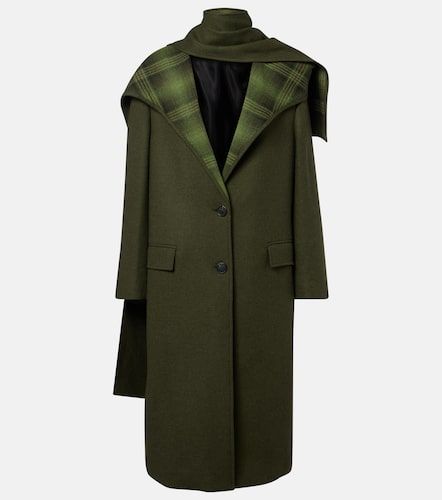 Manteau en laine mélangée à écharpe - The Attico - Modalova