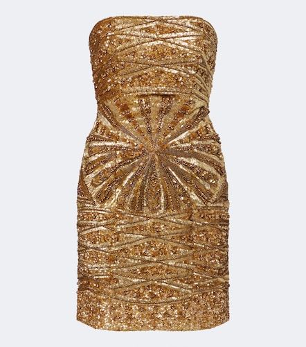 Là Fuori Robe bustier en soie à ornements - La Fuori - Modalova