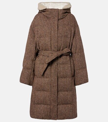 Doudoune en laine mélangée et shearling - Brunello Cucinelli - Modalova