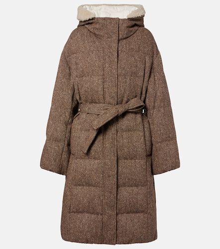 Doudoune en laine mélangée et shearling - Brunello Cucinelli - Modalova