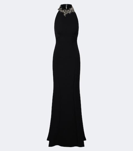 Robe longue Lark en crêpe à ornements - Safiyaa - Modalova